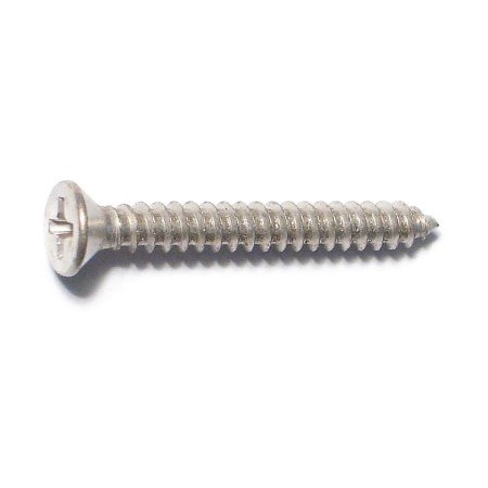 Midwest Fastener Wood Screw, #7, 1-1/4 in, Nickel Steel Flat Head Phillips Drive, 25 PK 79327